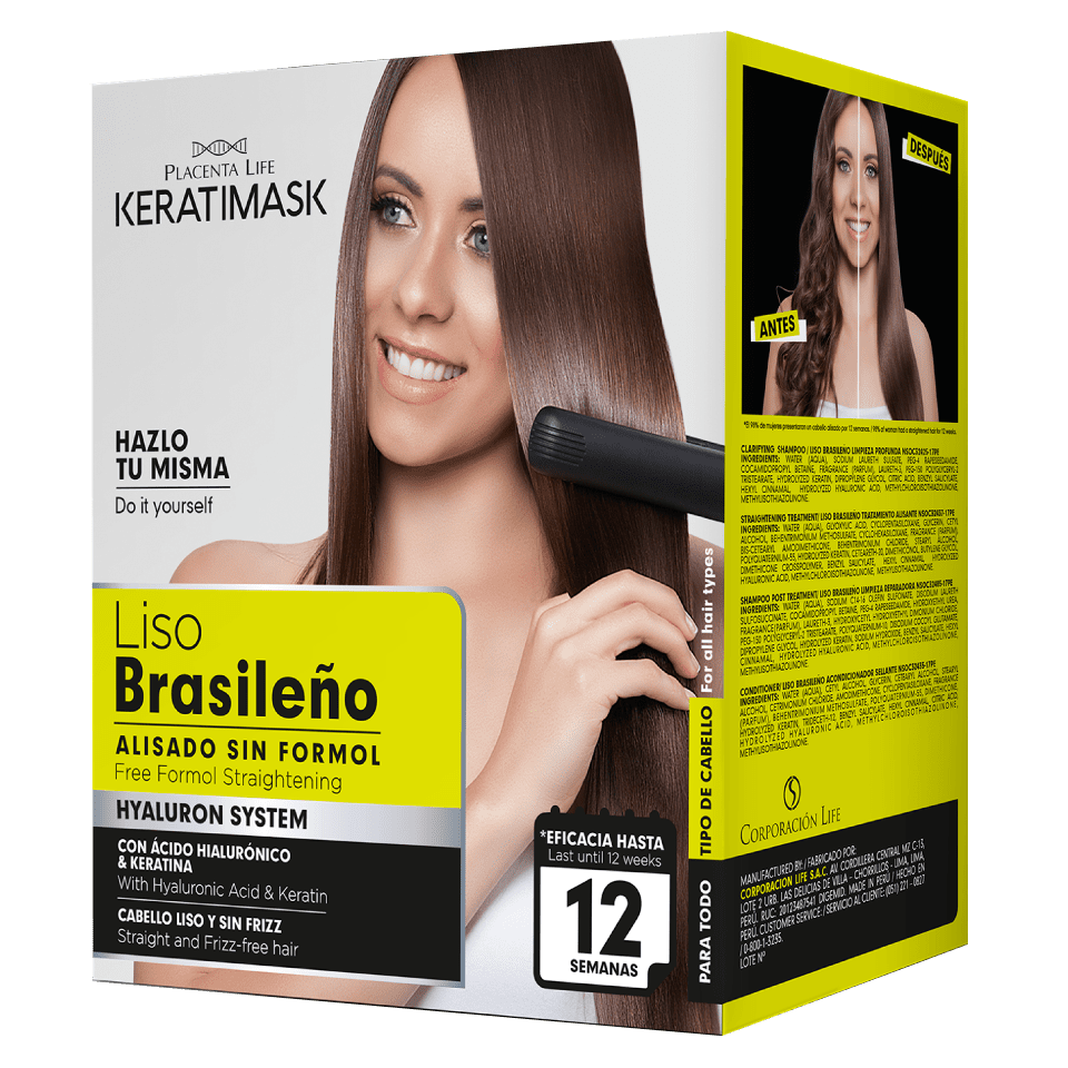 Be Natural - Kit de lissage brésilien ou KERATIMASK sans formol