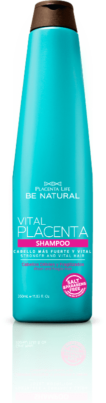 Be Natural - Champ VITAL PLACENTA pour cheveux faibles à tendance à tomber 350 ml