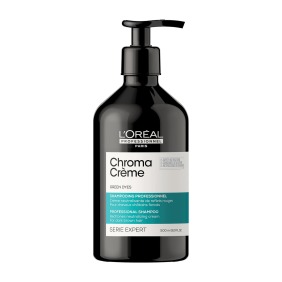 L`Oréal Serie Expert - Champú Chroma Crème VERDE (antirojo) 500 ml