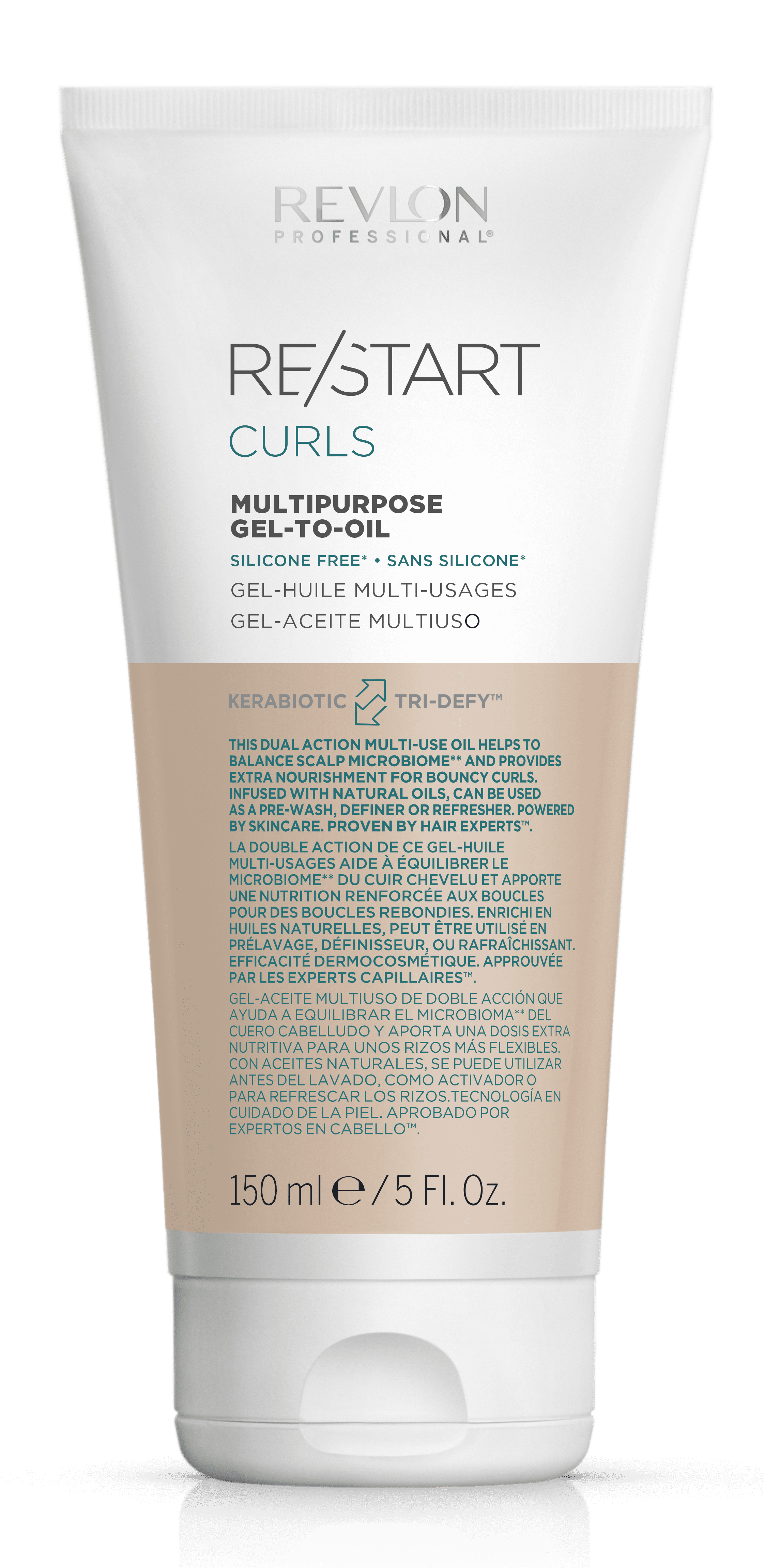 Revlon Restart - Gel-Aceite CURL multiuso (Apto Método Curly) 150 ml