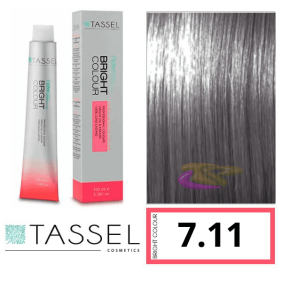Tassel - Tinte BRIGHT COLOUR con Argán y Keratina Nº 7.11 RUBIO MEDIO CENIZA INTENSO 100 ml (08026)