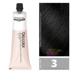 L`Oréal - Coloración DIA COLOR 3 Castaño Oscuro (sin amoniaco) 60 ml
