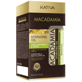 Kativa - huile de Macadamia sans sulfate, sans sel-Hydratante et Revitalisante- 60 ml