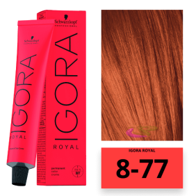 Schwarzkopf - Coloration Igora Royal 8/77 Blond Clair Cuivré Intense 60 ml 