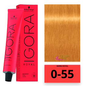 Schwarzkopf - Coloration Igora Royal 0/55 Intensificateur de couleur Doré 60ml 