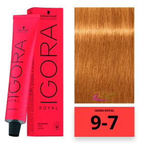 Schwarzkopf - Coloration Igora Royal 9/7 Blond Très Clair Cuivré 60 ml 