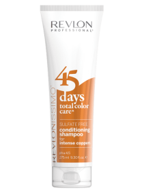 Revlon - Shampooing et Adoucissant 2 en 1 Total Color Care 45 jours INTENSE COPPERS 275 ml