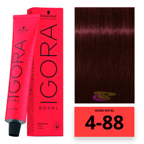 Schwarzkopf - Coloration Igora Royal 4/88 Châtain Moyen Rouge Intense 60 ml
