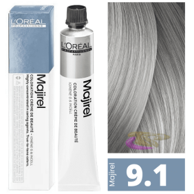 L`Oréal- Coloration MAJIREL 9.1 Blond Très Clair Cendre 50 ml 