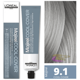 L`Oréal- Coloration MAJIREL COOL COVER 9.1 Blond Très Clair Cendre 50 ml