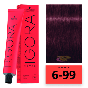 Schwarzkopf - Coloration Igora Royal 6/99 Blond Foncé Violet Intense 60 ml 
