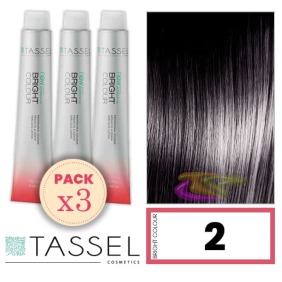 Tassel - Pack 3 Colorants couleur brillante avec Arg ny kératine N 2 MORENO 100 ml