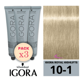 Schwarzkopf - Igora Royal Pack 3 Tintes 10/1 Extra Light Ash Blonde 60 ml