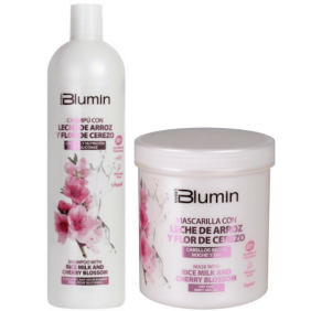 Blumin - Paquet Offre lait de riz et de fleurs de cerisier (Champ Masque de 1000 ml + 700 ml)