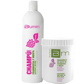 Blumin Urban - Pack Offre Framboise et Menthe (shampooing 1000ml + masque 700ml)
