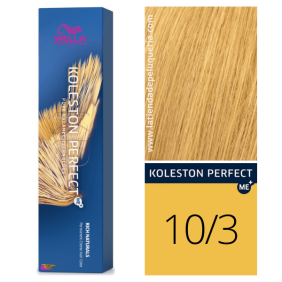 Wella - Koleston Perfect ME + Rich Naturals 10/3 Blonde très claire dorée 60 ml