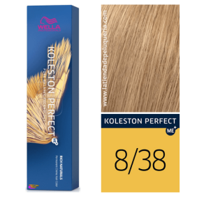 Wella - Koleston Perfect ME + Rich Naturals Colorant 8/38 Perle Blonde Dorée Clair 60 ml