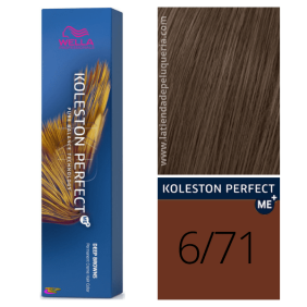 Wella - Koleston Perfect ME + Brun profond Dye 6/71 Blond Foncé Marr n Ash 60 ml