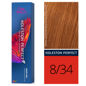 Wella - Koleston Perfect ME + Vibrant Reds Dye 8/34 Cuivre Doré Blond Clair 60 ml