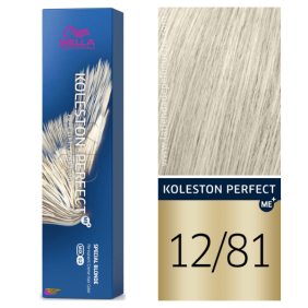 Wella - Koleston Perfect ME + Teinture Blonde Spéciale 12/81 Blond Super Pearl Frêne Perle 60 ml