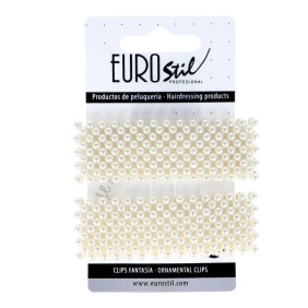 Eurostil - Grenouilles dorées rectangulaires avec perles 2 unités (06934)