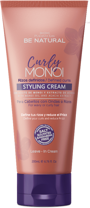Be Natural - Crème Définissante CURLY MONOI cheveux ondulés ou bouclés 200 ml