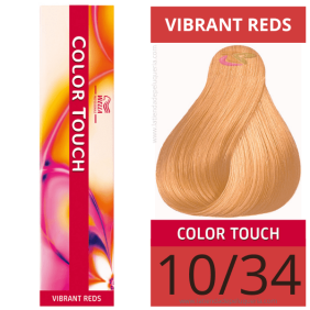 Wella - Bain COLOR TOUCH Vibrant Reds 10/34 Blond Super Clair Cuivre Or (sans ammoniaque) de 60 ml