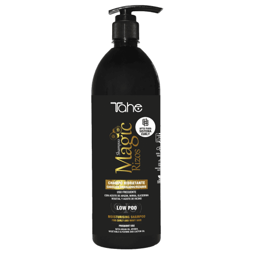 Tahe  - Champú Hidratante MAGIC RIZOS Low Poo (Apto Método Curly) 1000 ml