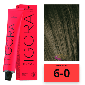 Schwarzkopf - Coloration Igora Royal 6/0 Blond Foncé 60 ml 