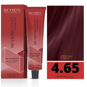 Revlon - Tinte Revlonissimo Colorsmetique 4.65 Castaño Medio Rojo Caoba 60 ml (Ker-Ha Complex)