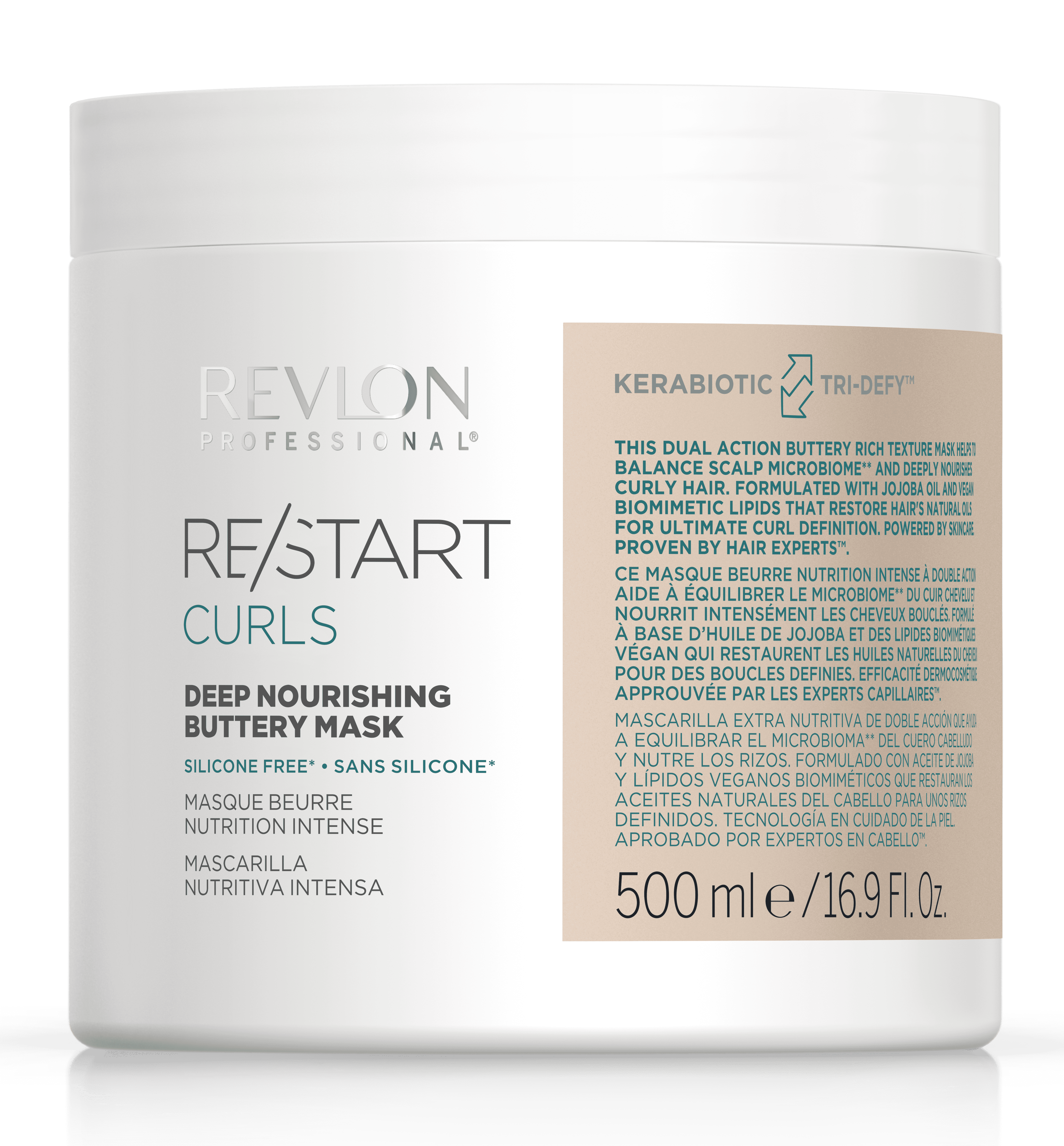 Revlon Restart - Mascarilla Nutritiva Intensa CURL para cabello rizado (Apto Método Curly) 500 ml