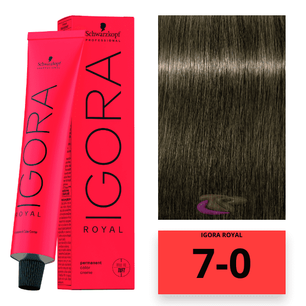 Schwarzkopf - Coloration Igora Royal 7/0 Blond Moyen 60 ml 