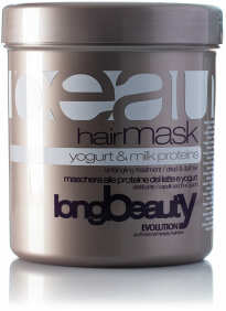 Long Beauty - Mascarilla YOGUR Y LECHE para cabellos secos y opacos 1000 ml