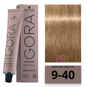 Schwarzkopf - Coloration Igora Royal Absolutes 9/40 Blond Très Clair Beige Naturel 60 ml