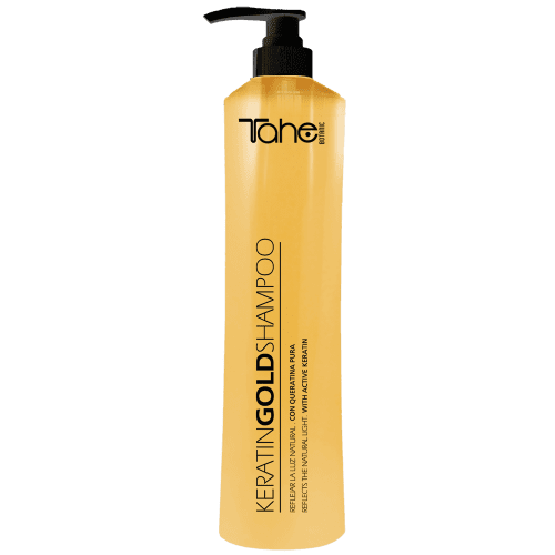 Tahe Botanic - Shampooing Keratin Gold OROLIQUIDO avec de la kératine pour des cheveux très abîmés 800 ml