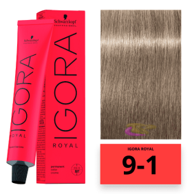Schwarzkopf - Coloration Igora Royal 9/1 Blond Très Clair Cendre 60 ml 