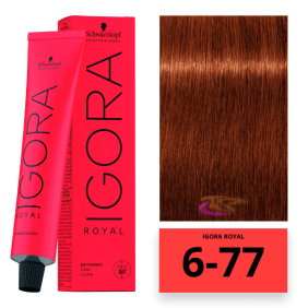 Schwarzkopf - Coloration Igora Royal 6/77 Blond Foncé Cuivré Intense 60 ml