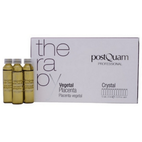Postquam - Ampoules Placenta Végétal ANTI-CHUTE (12 ampoules Fiole de cristal x 9 ml) (PQPVEGCRYS)