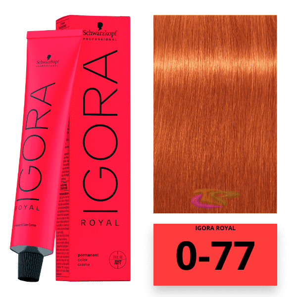Schwarzkopf - Coloration Igora Royal 0/77 Intensificateur de couleur Cuivre 60ml 