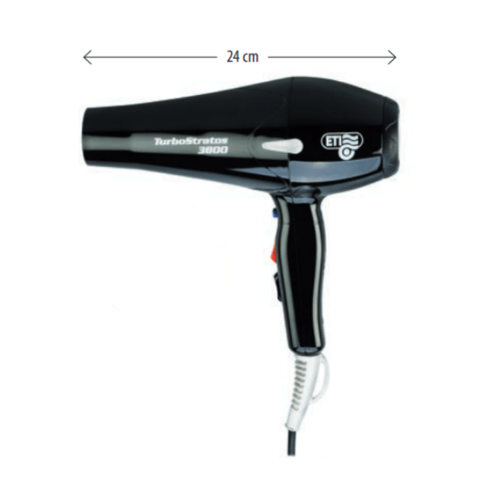 EUROSTIL - Sèche-cheveux 2400 watts TURBO STRATOS 3800 Noir (02931)