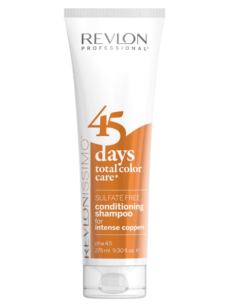 Revlon - Shampooing et Adoucissant 2 en 1 Total Color Care 45 jours INTENSE COPPERS 275 ml