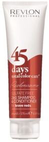 Revlon - Shampooing et adoucissant 2 en 1 Color Color Care 45 jours BRAVE  REDS 275 ml