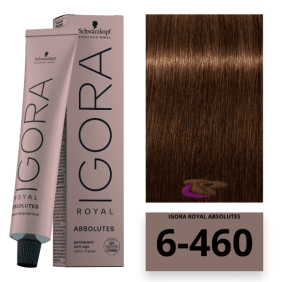 Schwarzkopf - Coloration Igora Royal Absolutes Age Blend 6/460 Blond Foncé Beige Chocolat 60 ml 