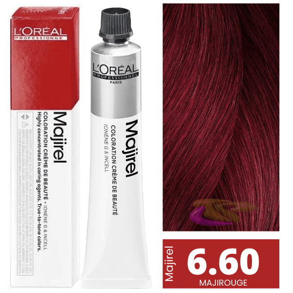 L`Oréal- Coloration MAJIROUGE 6.60 Blond Foncé Rouge Profond 50 ml 