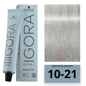 Schwarzkopf - Igora Royal HIGHLIFTS Dye 10/21 Ash Blonde extra Mate Claro 60 ml 