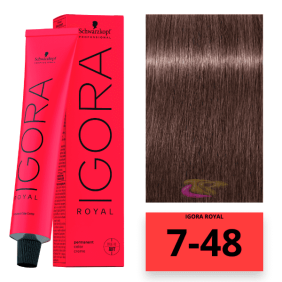 Schwarzkopf - Coloration Igora Royal OPULESCENCE 7/48 Dye Poudre Blush 60ml 