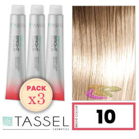 Tassel - Pack 3 Colorants couleur brillante avec Arg ny kératine N 10 BLOND super clair 100 ml
