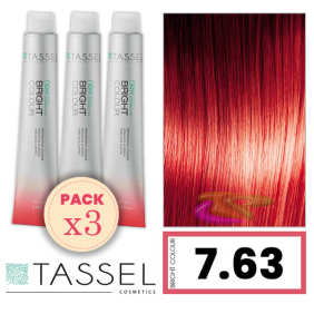 Tassel - Pack 3 Teintures couleur vive avec Arg ny Kératine N 7,63 PICOTA 100 ml