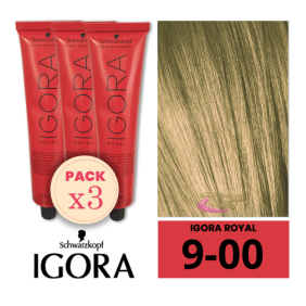 Schwarzkopf - Igora Royal Pack 3 Tintes 9/00 extra blond très clair 60 ml