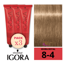 Schwarzkopf - Igora Royal Pack 3 8/4 Tintes Blond clair Beige 60 ml